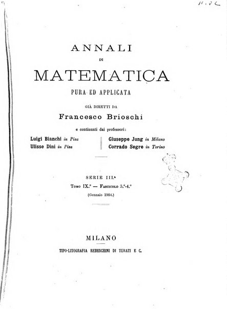 Annali di matematica pura ed applicata