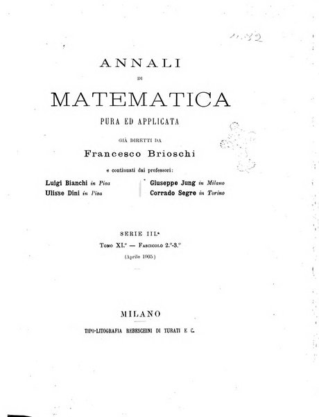 Annali di matematica pura ed applicata