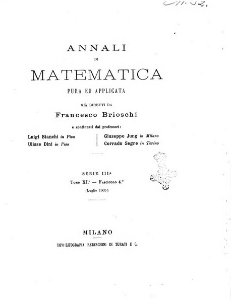 Annali di matematica pura ed applicata