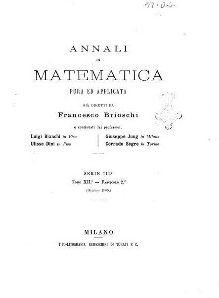 Annali di matematica pura ed applicata