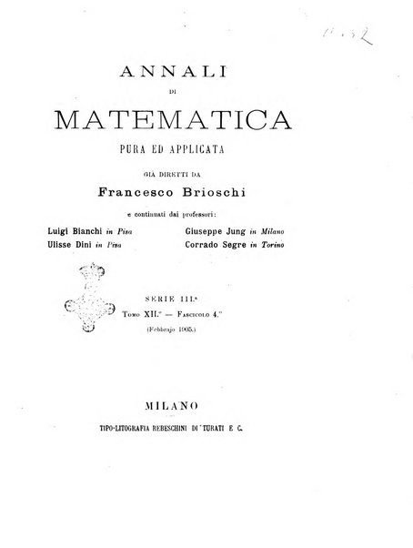 Annali di matematica pura ed applicata