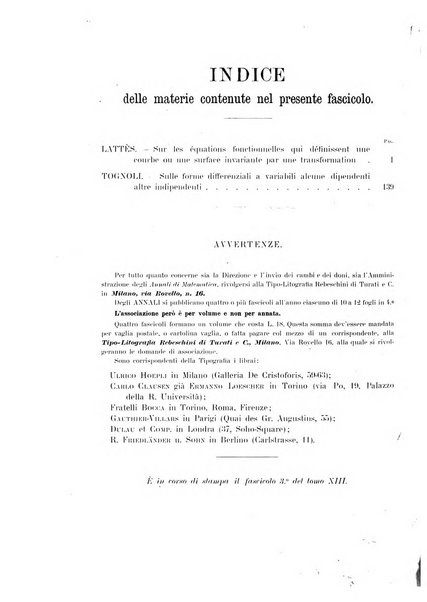 Annali di matematica pura ed applicata