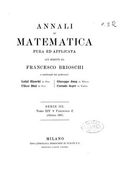 Annali di matematica pura ed applicata