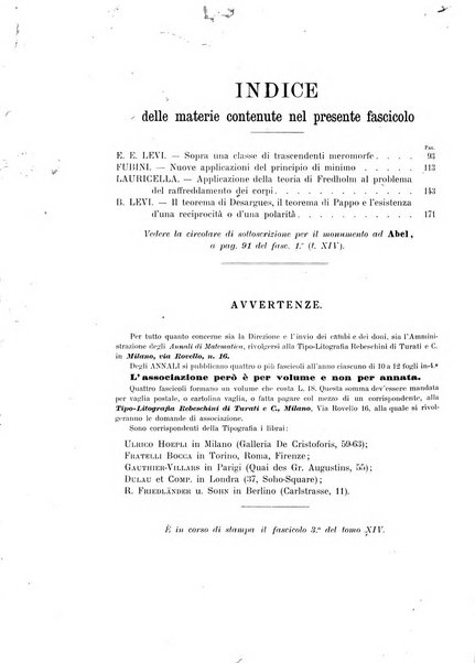 Annali di matematica pura ed applicata