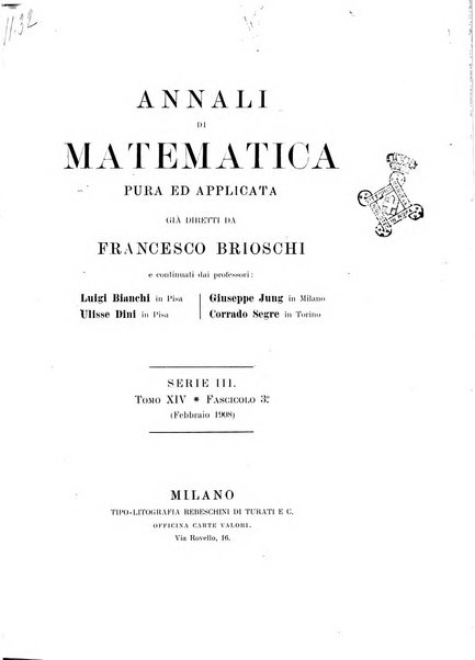 Annali di matematica pura ed applicata