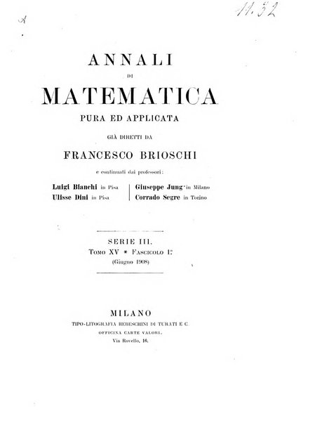 Annali di matematica pura ed applicata