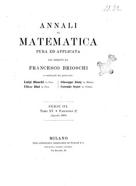 Annali di matematica pura ed applicata