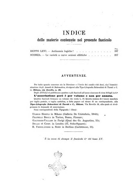 Annali di matematica pura ed applicata