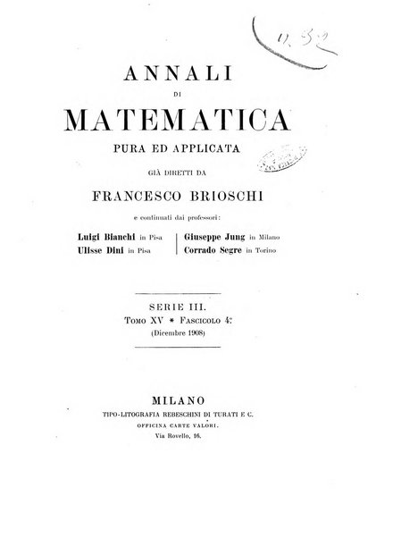 Annali di matematica pura ed applicata