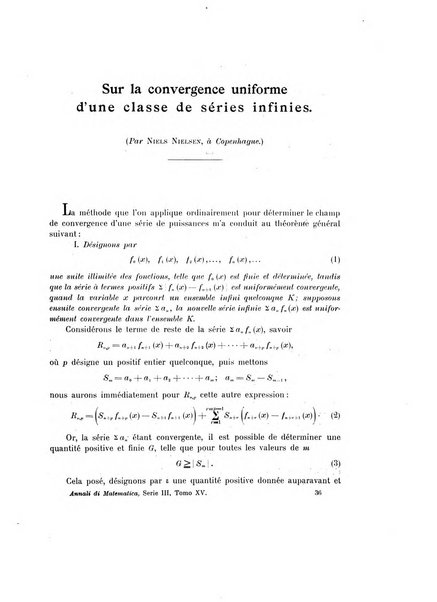 Annali di matematica pura ed applicata