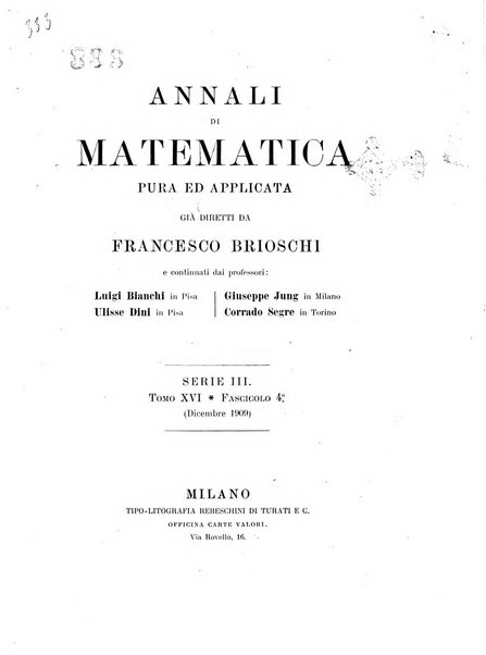 Annali di matematica pura ed applicata