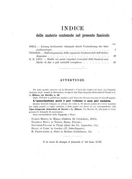 Annali di matematica pura ed applicata