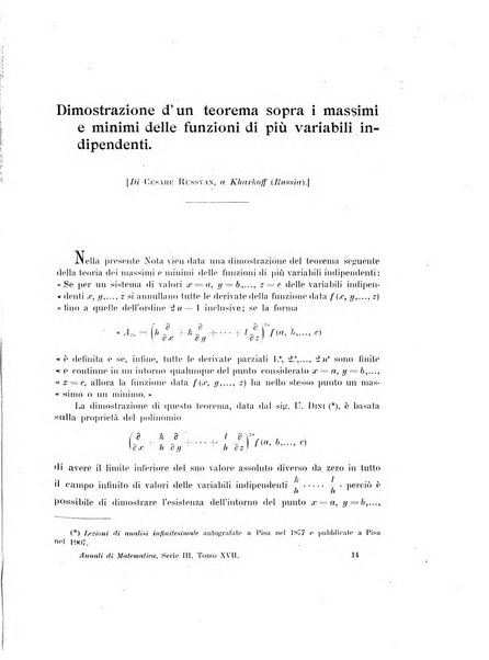 Annali di matematica pura ed applicata