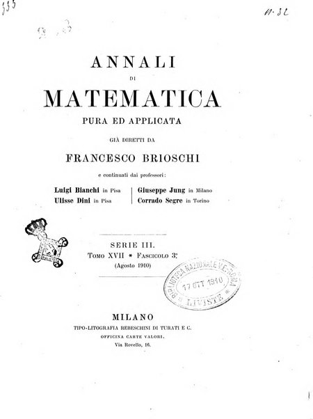 Annali di matematica pura ed applicata