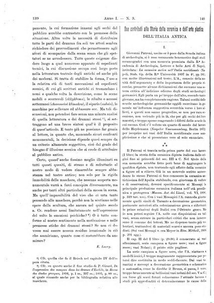 Atene e Roma bullettino della società italiana della diffusione e l'incoraggiamento degli studi classici