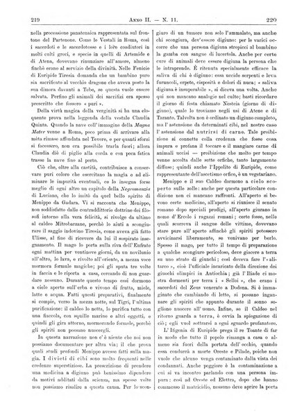 Atene e Roma bullettino della società italiana della diffusione e l'incoraggiamento degli studi classici