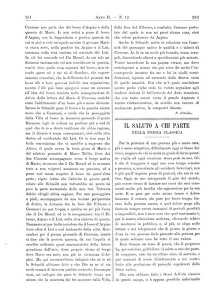 Atene e Roma bullettino della società italiana della diffusione e l'incoraggiamento degli studi classici