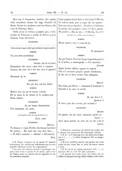 Atene e Roma bullettino della società italiana della diffusione e l'incoraggiamento degli studi classici