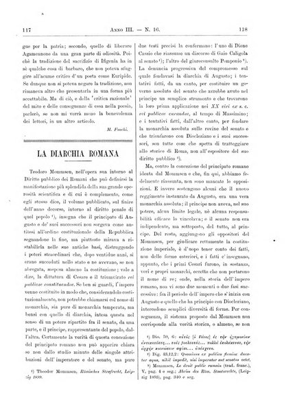 Atene e Roma bullettino della società italiana della diffusione e l'incoraggiamento degli studi classici