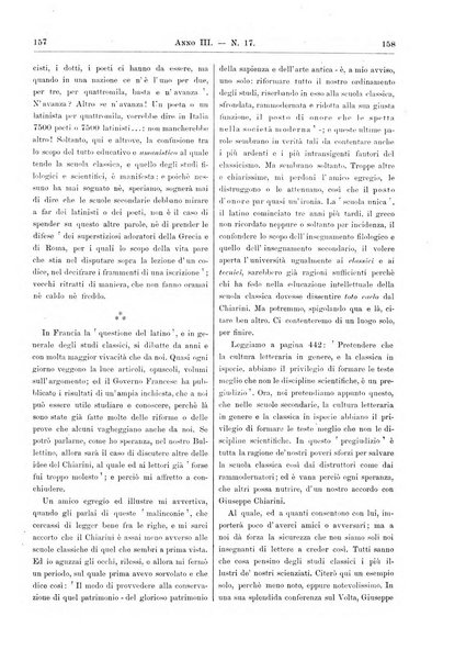 Atene e Roma bullettino della società italiana della diffusione e l'incoraggiamento degli studi classici