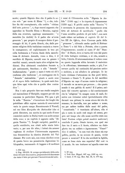 Atene e Roma bullettino della società italiana della diffusione e l'incoraggiamento degli studi classici