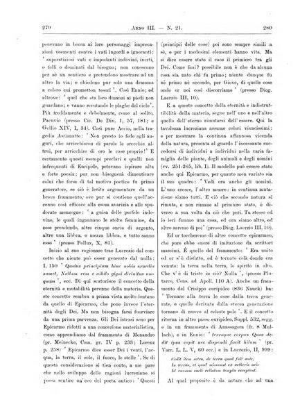 Atene e Roma bullettino della società italiana della diffusione e l'incoraggiamento degli studi classici