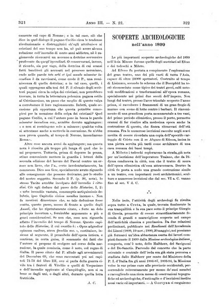 Atene e Roma bullettino della società italiana della diffusione e l'incoraggiamento degli studi classici