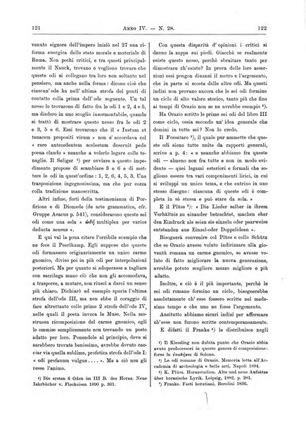 Atene e Roma bullettino della società italiana della diffusione e l'incoraggiamento degli studi classici