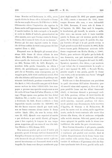 Atene e Roma bullettino della società italiana della diffusione e l'incoraggiamento degli studi classici