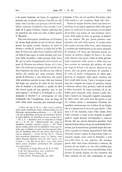 Atene e Roma bullettino della società italiana della diffusione e l'incoraggiamento degli studi classici