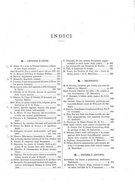 Atene e Roma bullettino della società italiana della diffusione e l'incoraggiamento degli studi classici