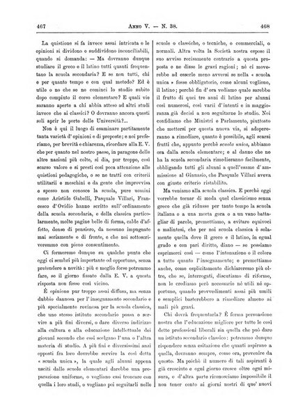 Atene e Roma bullettino della società italiana della diffusione e l'incoraggiamento degli studi classici