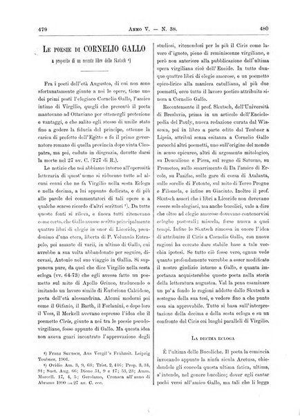 Atene e Roma bullettino della società italiana della diffusione e l'incoraggiamento degli studi classici