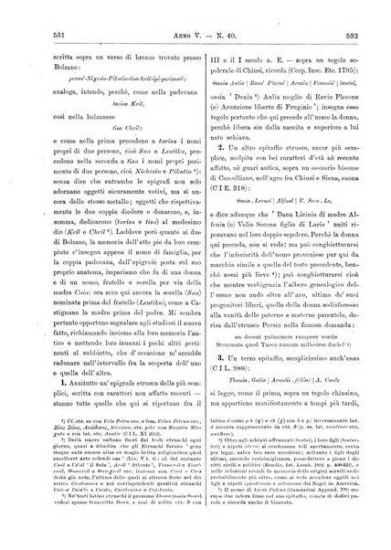 Atene e Roma bullettino della società italiana della diffusione e l'incoraggiamento degli studi classici