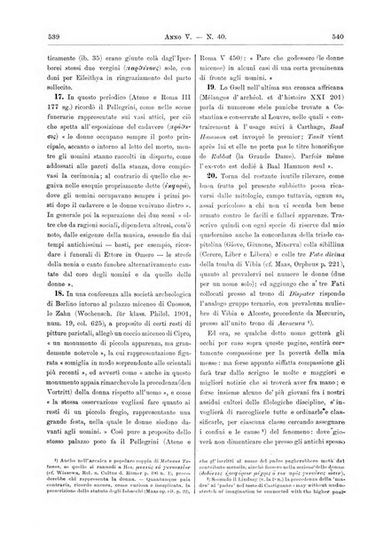 Atene e Roma bullettino della società italiana della diffusione e l'incoraggiamento degli studi classici