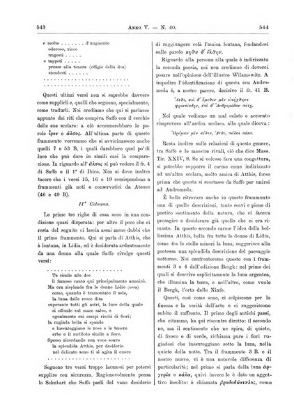 Atene e Roma bullettino della società italiana della diffusione e l'incoraggiamento degli studi classici