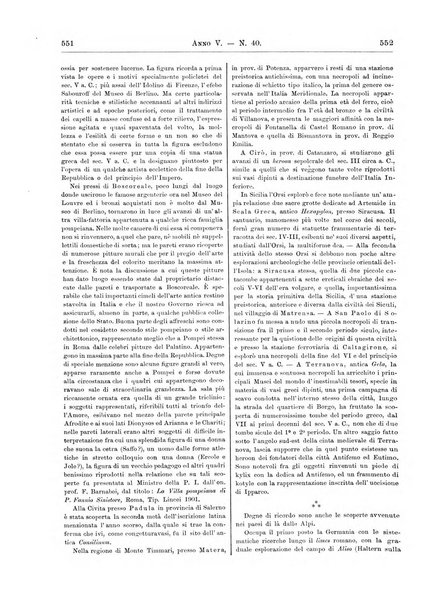 Atene e Roma bullettino della società italiana della diffusione e l'incoraggiamento degli studi classici