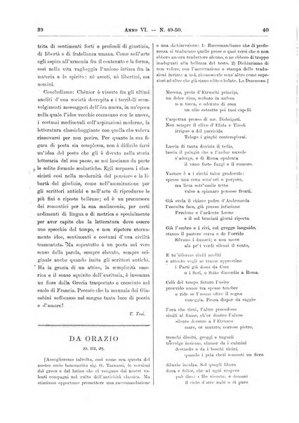 Atene e Roma bullettino della società italiana della diffusione e l'incoraggiamento degli studi classici