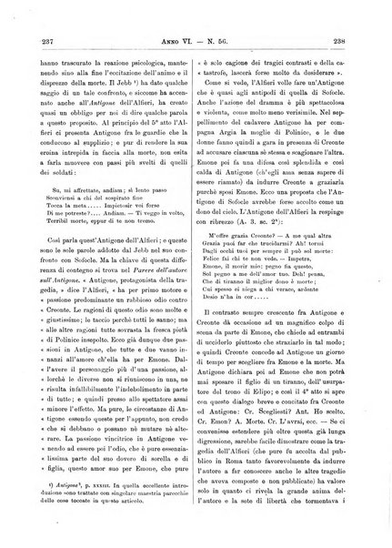 Atene e Roma bullettino della società italiana della diffusione e l'incoraggiamento degli studi classici