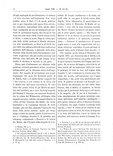 Atene e Roma bullettino della società italiana della diffusione e l'incoraggiamento degli studi classici