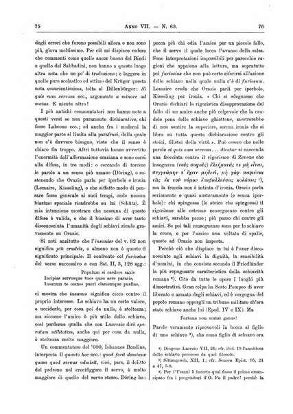 Atene e Roma bullettino della società italiana della diffusione e l'incoraggiamento degli studi classici