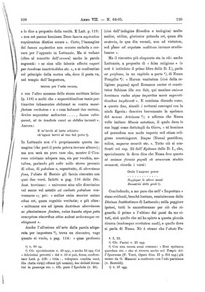 Atene e Roma bullettino della società italiana della diffusione e l'incoraggiamento degli studi classici