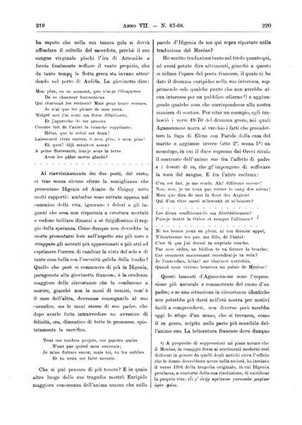 Atene e Roma bullettino della società italiana della diffusione e l'incoraggiamento degli studi classici