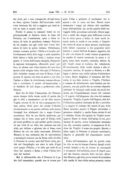 Atene e Roma bullettino della società italiana della diffusione e l'incoraggiamento degli studi classici