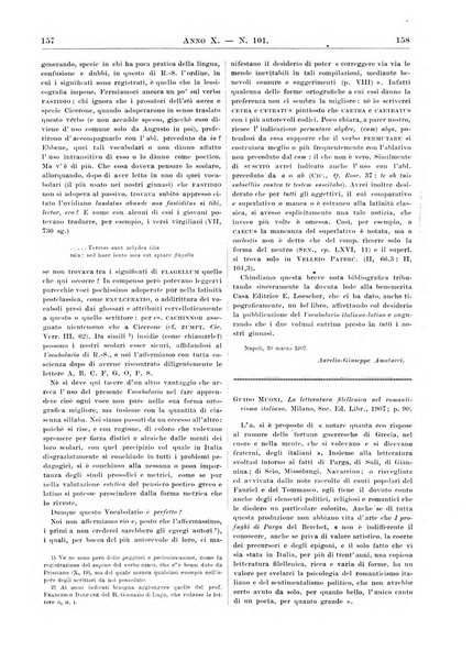 Atene e Roma bullettino della società italiana della diffusione e l'incoraggiamento degli studi classici