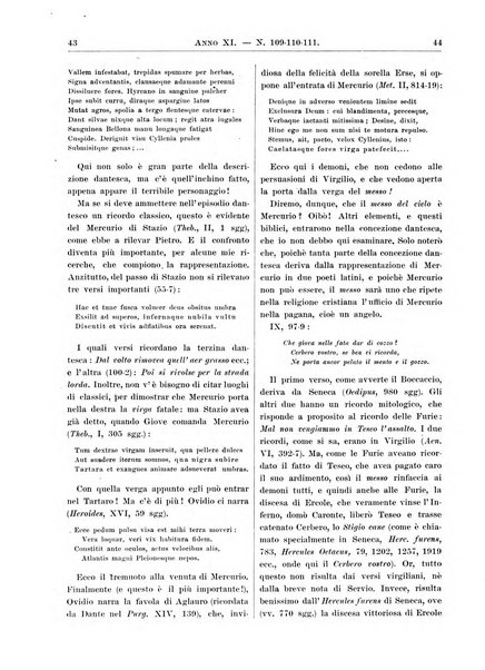 Atene e Roma bullettino della società italiana della diffusione e l'incoraggiamento degli studi classici