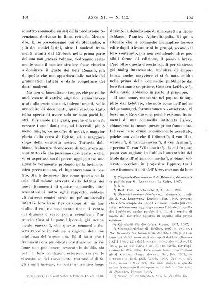 Atene e Roma bullettino della società italiana della diffusione e l'incoraggiamento degli studi classici