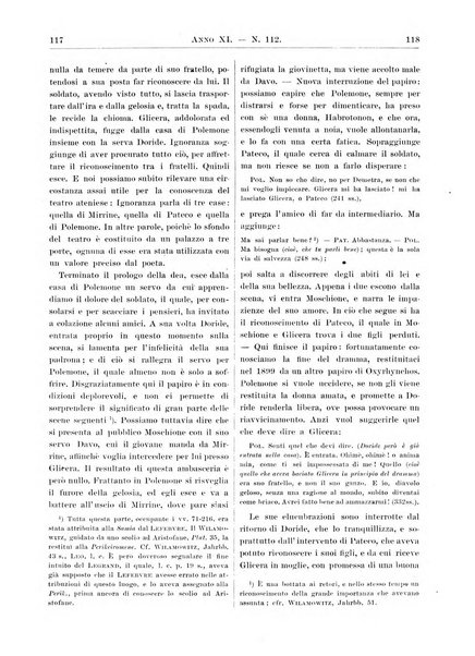 Atene e Roma bullettino della società italiana della diffusione e l'incoraggiamento degli studi classici