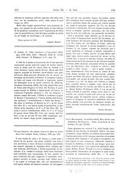 Atene e Roma bullettino della società italiana della diffusione e l'incoraggiamento degli studi classici