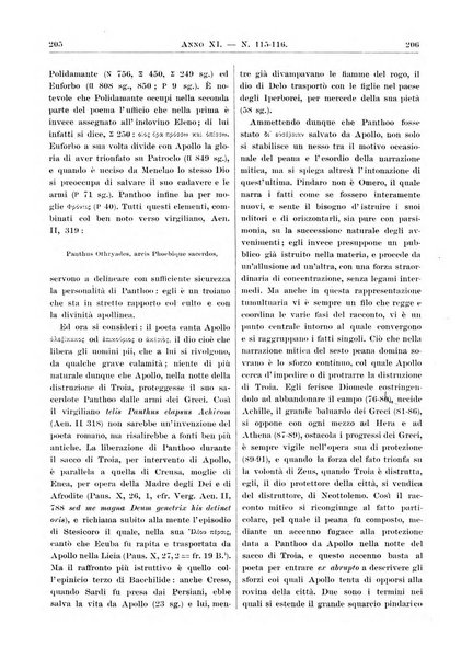 Atene e Roma bullettino della società italiana della diffusione e l'incoraggiamento degli studi classici